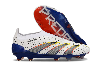 Adidas Predator Accuracy+ Laceless 24 Euphoria FG Low-Tops Football Boots - White/Silver/Blue