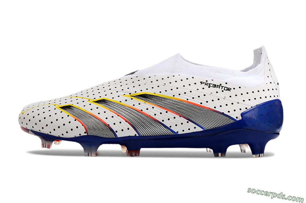 Adidas Predator Accuracy+ Laceless 24 Euphoria FG Low-Tops Football Boots - White/Silver/Blue 2