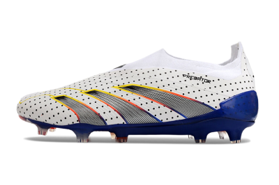 Adidas Predator Accuracy+ Laceless 24 Euphoria FG Low-Tops Football Boots - White/Silver/Blue