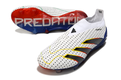Adidas Predator Accuracy+ Laceless 24 Euphoria FG Low-Tops Football Boots - White/Silver/Blue