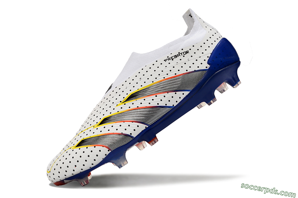 Adidas Predator Accuracy+ Laceless 24 Euphoria FG Low-Tops Football Boots - White/Silver/Blue 5