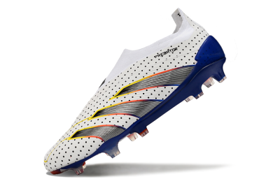 Adidas Predator Accuracy+ Laceless 24 Euphoria FG Low-Tops Football Boots - White/Silver/Blue