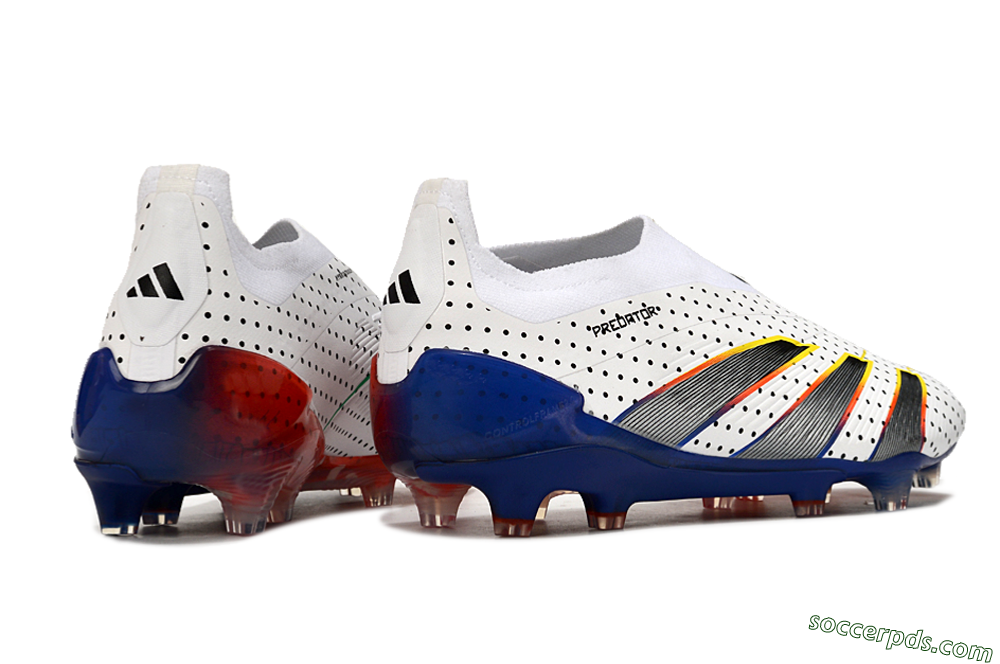 Adidas Predator Accuracy+ Laceless 24 Euphoria FG Low-Tops Football Boots - White/Silver/Blue 6