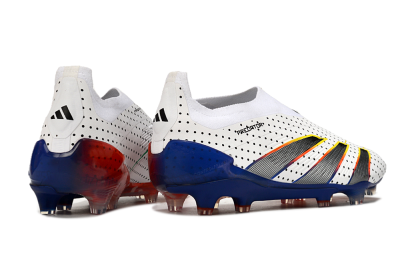 Adidas Predator Accuracy+ Laceless 24 Euphoria FG Low-Tops Football Boots - White/Silver/Blue