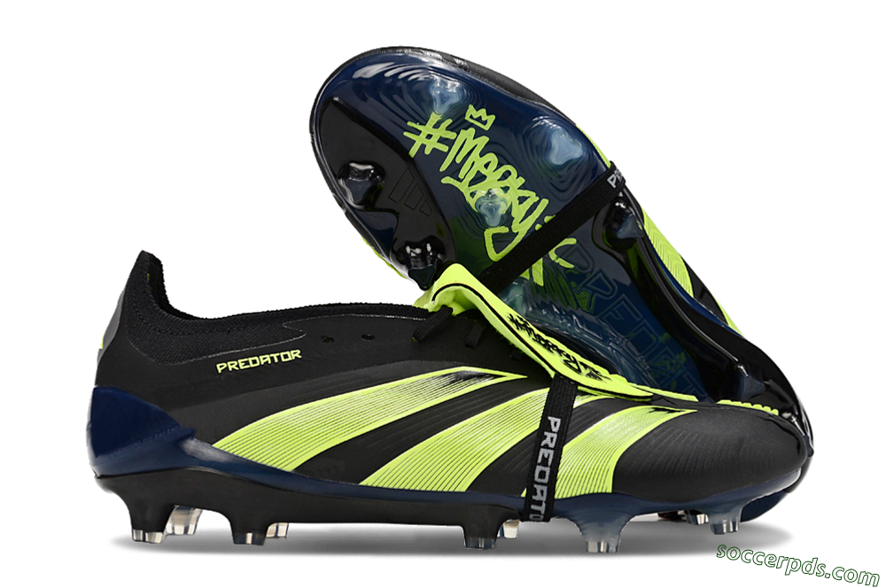 Adidas Predator Elite Foldover Tongue FG Low-Tops Football Boots - Black/Yellow/Blue 5