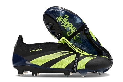 Adidas Predator Elite Foldover Tongue FG Low-Tops Football Boots - Black/Yellow/Blue