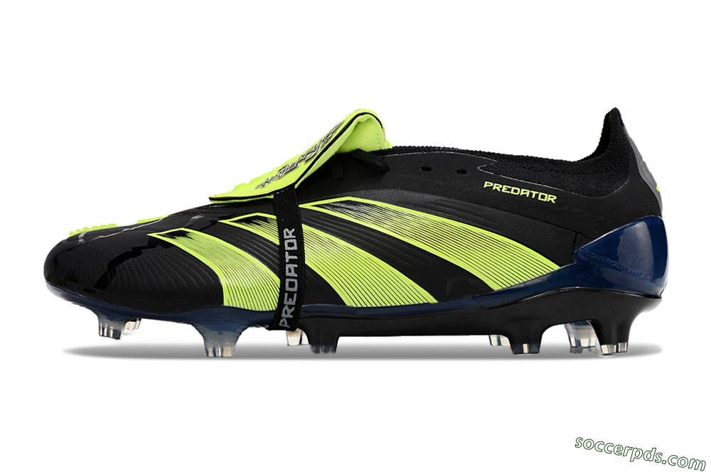 Adidas Predator Elite Foldover Tongue FG Low-Tops Football Boots - Black/Yellow/Blue 4