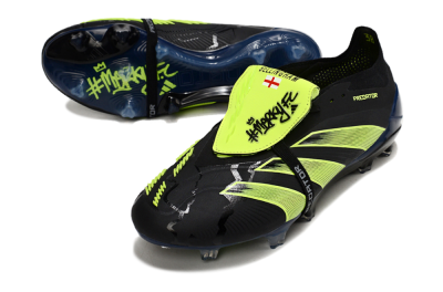 Adidas Predator Elite Foldover Tongue FG Low-Tops Football Boots - Black/Yellow/Blue