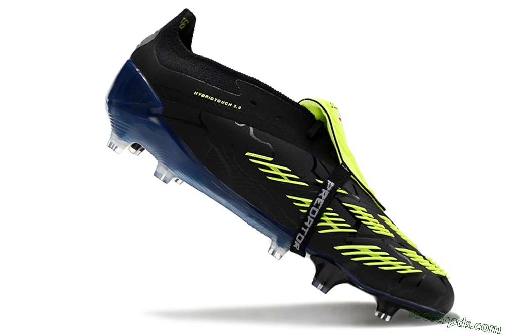 Adidas Predator Elite Foldover Tongue FG Low-Tops Football Boots - Black/Yellow/Blue 2