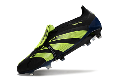 Adidas Predator Elite Foldover Tongue FG Low-Tops Football Boots - Black/Yellow/Blue