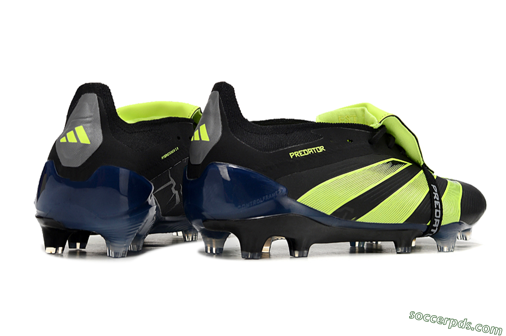 Adidas Predator Elite Foldover Tongue FG Low-Tops Football Boots - Black/Yellow/Blue 0
