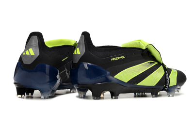 Adidas Predator Elite Foldover Tongue FG Low-Tops Football Boots - Black/Yellow/Blue
