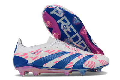 Adidas Predator Accuracy Elite FG Low-Tops Football Boots - White/Pink/Blue