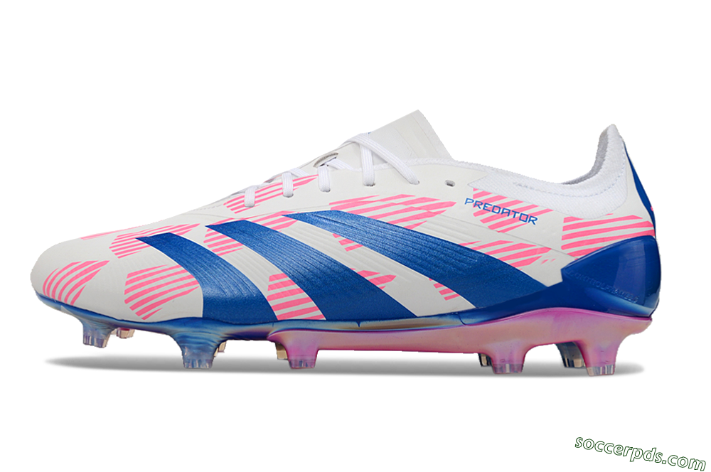 Adidas Predator Accuracy Elite FG Low-Tops Football Boots - White/Pink/Blue 2