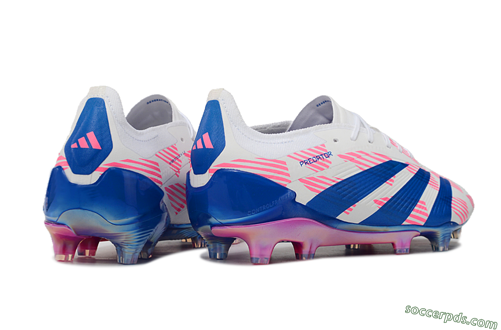 Adidas Predator Accuracy Elite FG Low-Tops Football Boots - White/Pink/Blue 6