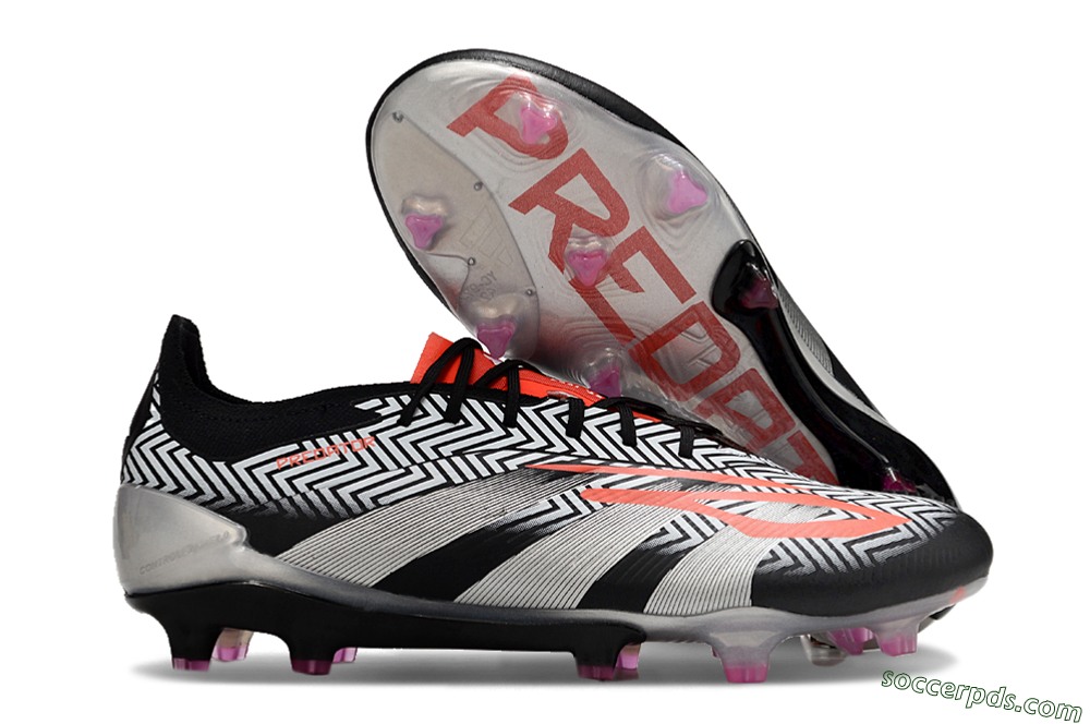 Adidas Predator Accuracy Elite FG Low-Tops Football Boots - White/Black/Red/Silver 1