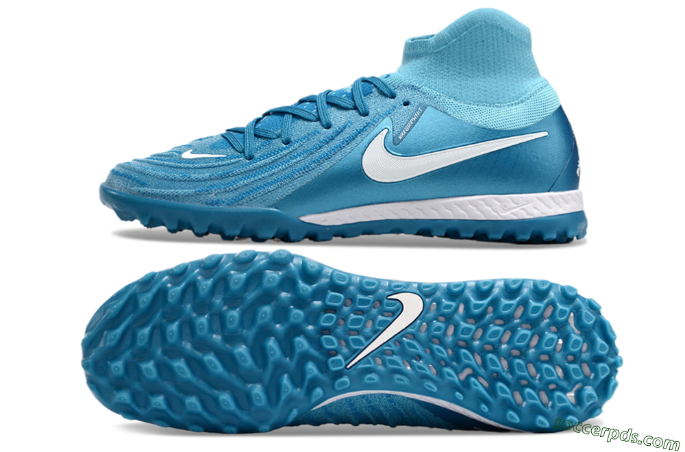Nike Phantom Luna Elite TF High-Tops Football Shoes - Jade/White/Blue 0