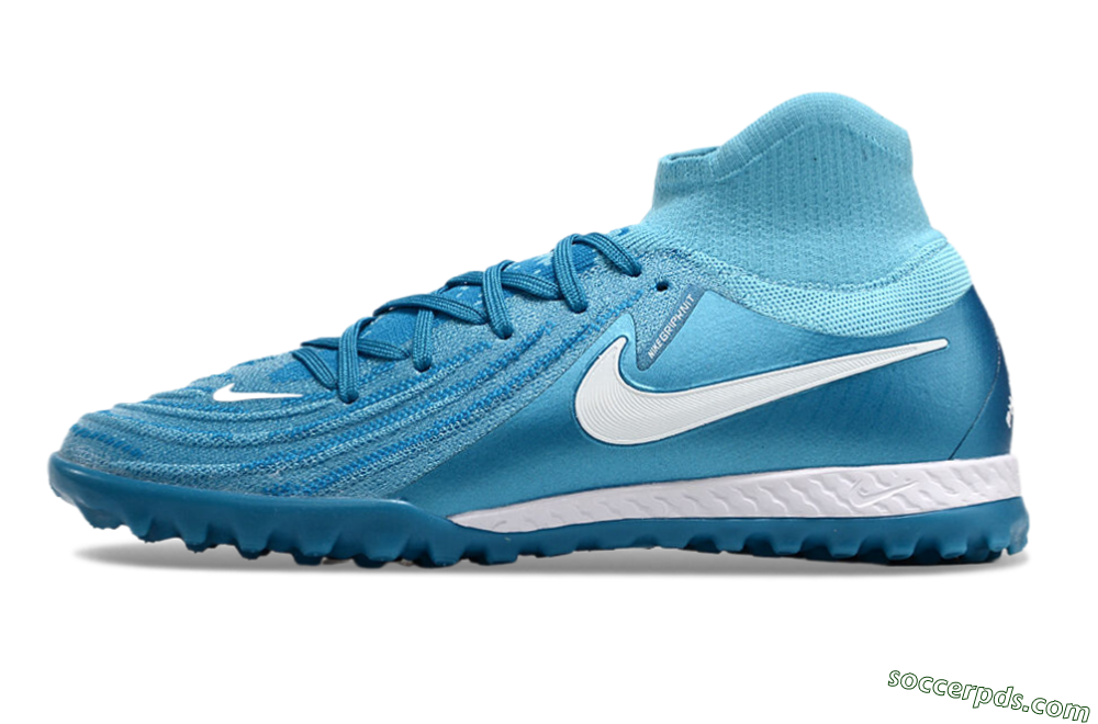 Nike Phantom Luna Elite TF High-Tops Football Shoes - Jade/White/Blue 2