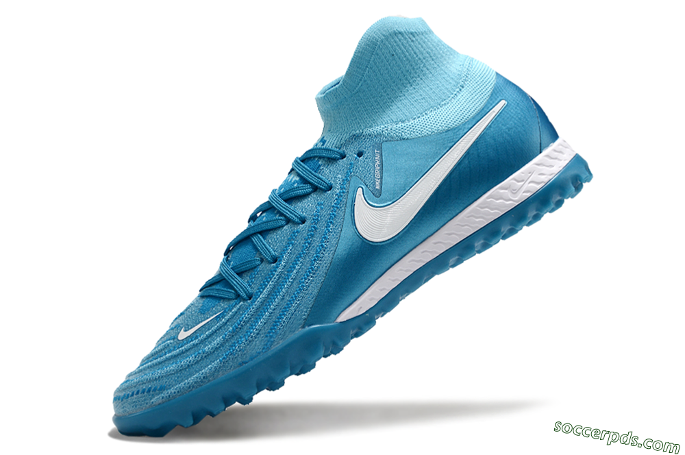 Nike Phantom Luna Elite TF High-Tops Football Shoes - Jade/White/Blue 5
