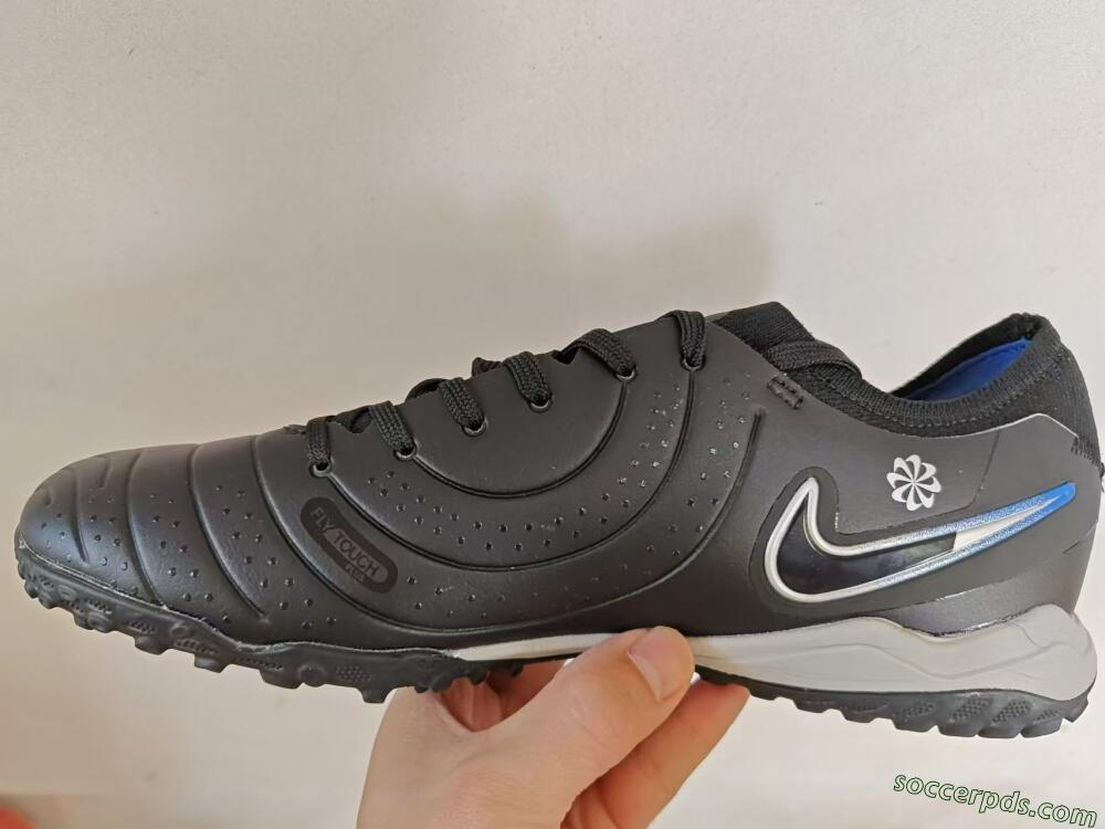NikeTiempo Legend 10 TF Low-Tops Football Shoes - Black/Blue/White