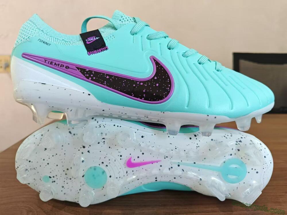 Nike Tiempo Legend 10 Elite FG Low-Tops Football Boots - Blue/Black/Purple