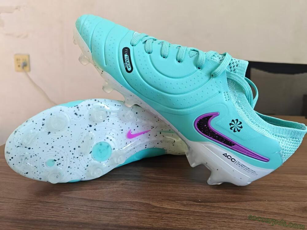 Nike Tiempo Legend 10 Elite FG Low-Tops Football Boots - Blue/Black/Purple