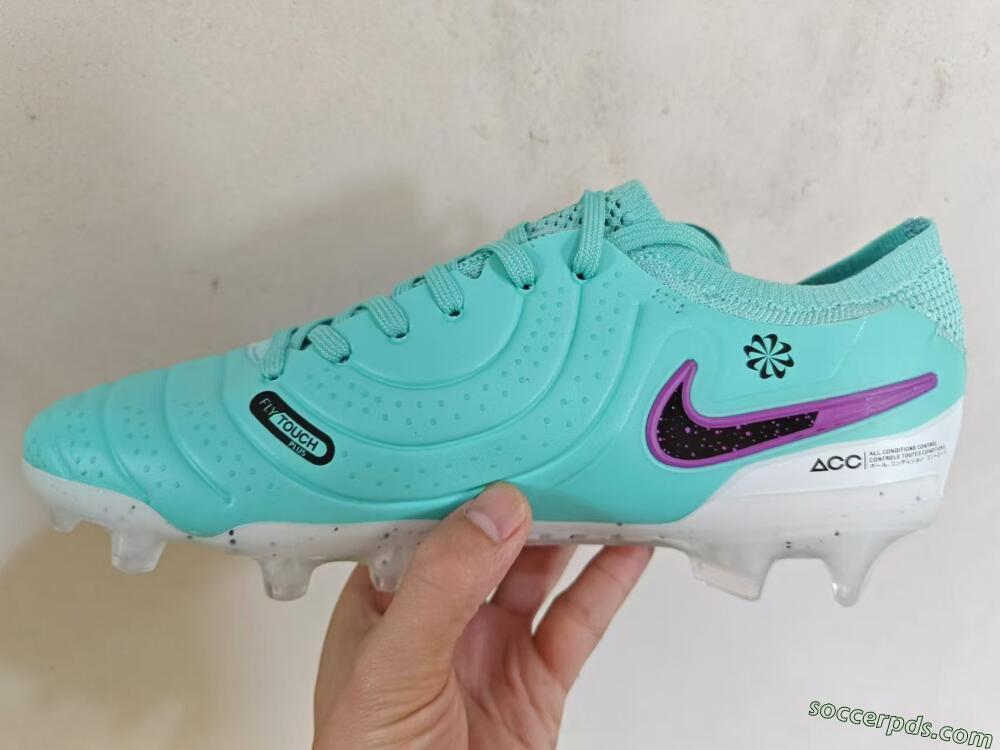 Nike Tiempo Legend 10 Elite FG Low-Tops Football Boots - Blue/Black/Purple