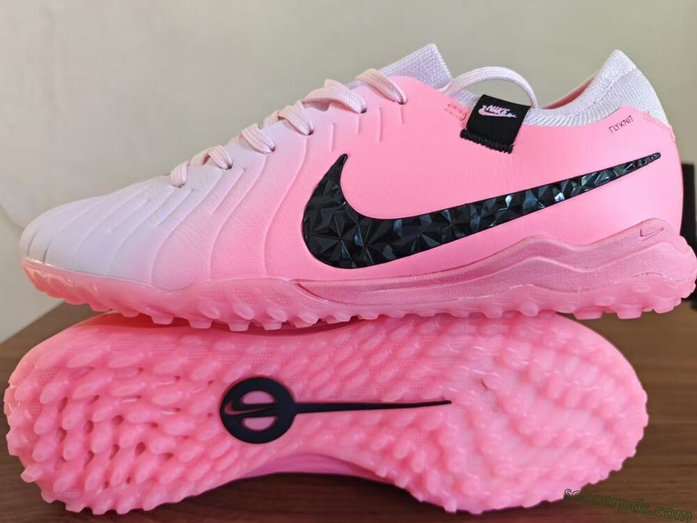 Nike Tiempo Legend 10 Elite TF Low-Tops Football Shoes - Pink/White/Black