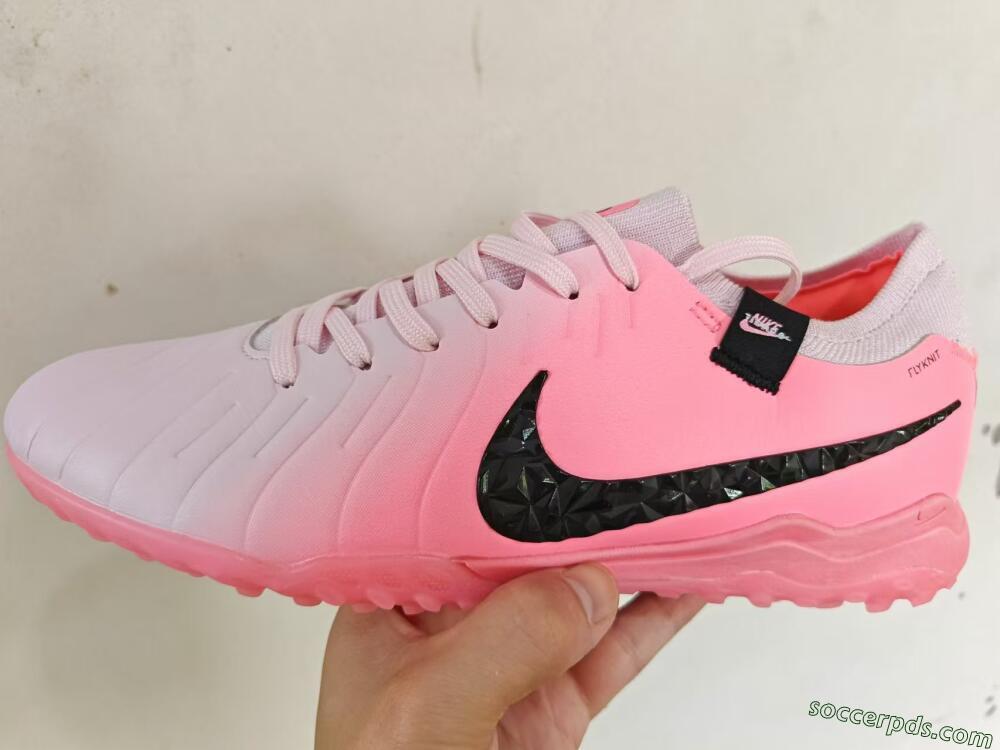 Nike Tiempo Legend 10 Elite TF Low-Tops Football Shoes - Pink/White/Black