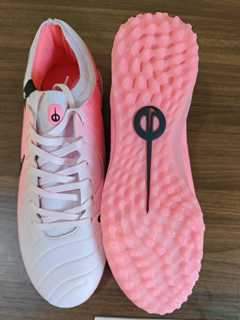 Nike Tiempo Legend 10 Elite TF Low-Tops Football Shoes - Pink/White/Black