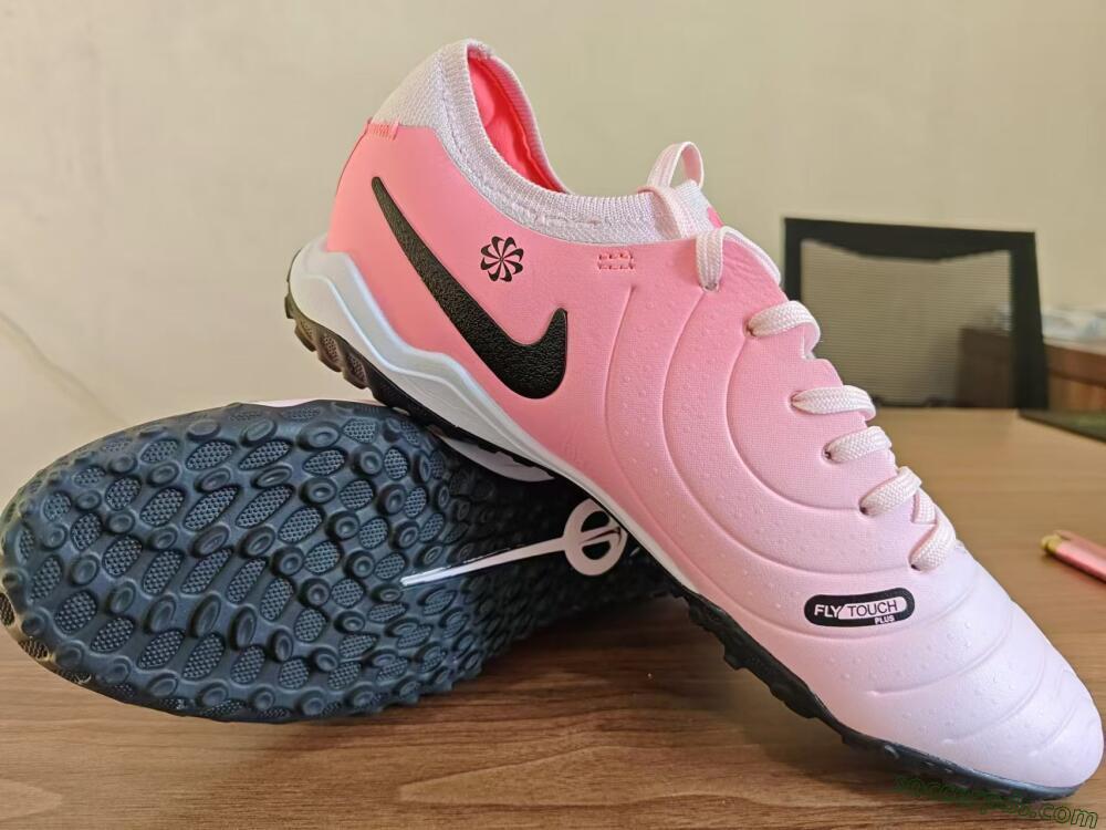 Nike Tiempo Legend 10 Academy TF Low-Tops Football Shoes - Pink/Black/White