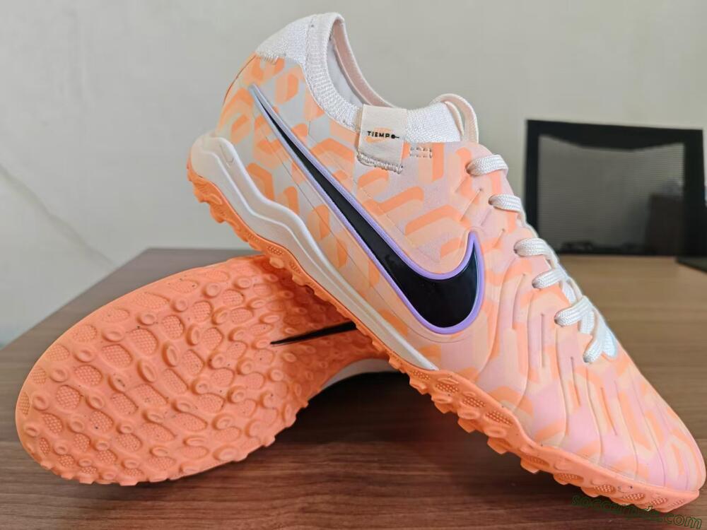 Nike Tiempo Legend 10 Elite TF Low-Tops Football Shoes - Orange/White/Black