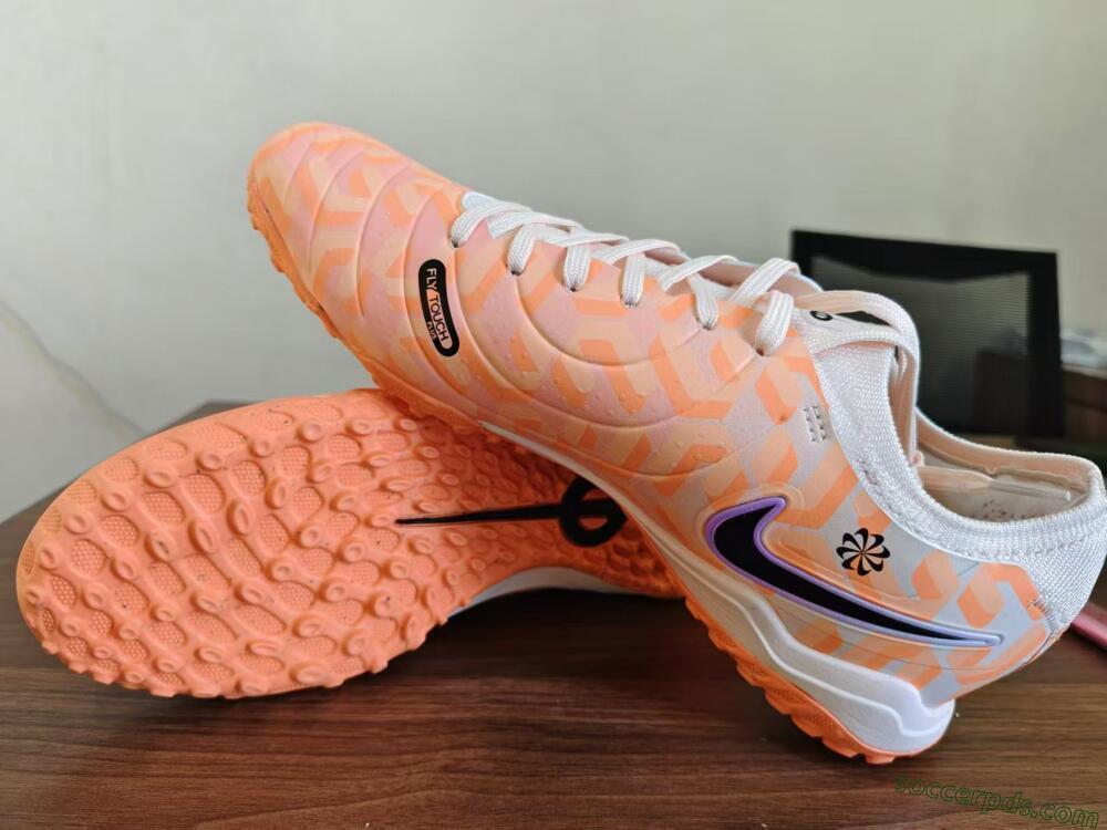 Nike Tiempo Legend 10 Elite TF Low-Tops Football Shoes - Orange/White/Black