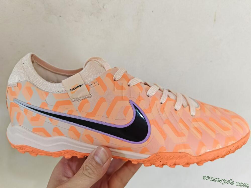 Nike Tiempo Legend 10 Elite TF Low-Tops Football Shoes - Orange/White/Black