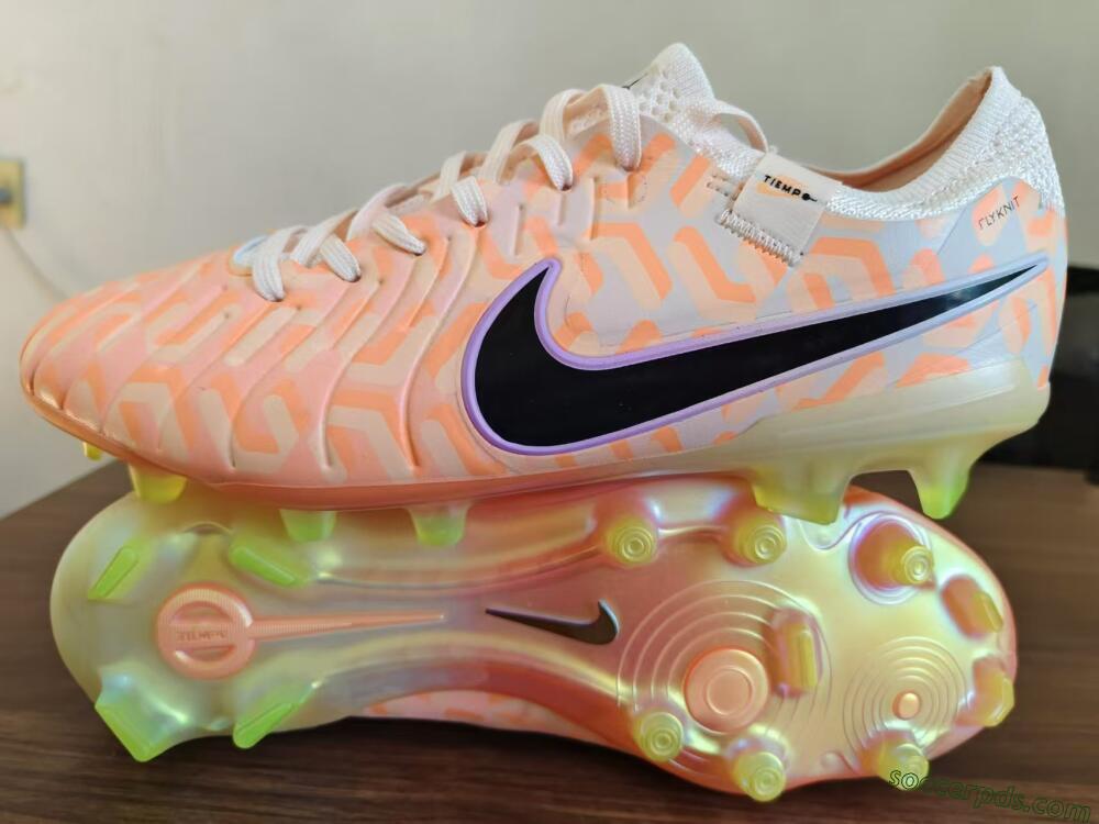 Nike Tiempo Legend 10 Elite FG Low-Tops Football Boots - Orange/Black/Purple