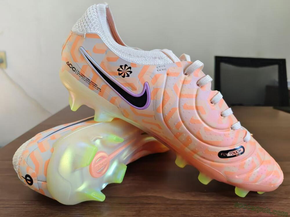 Nike Tiempo Legend 10 Elite FG Low-Tops Football Boots - Orange/Black/Purple