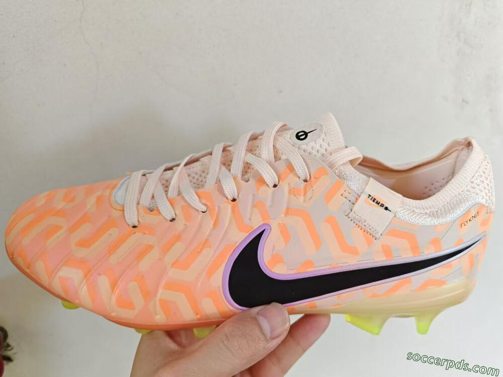 Nike Tiempo Legend 10 Elite FG Low-Tops Football Boots - Orange/Black/Purple