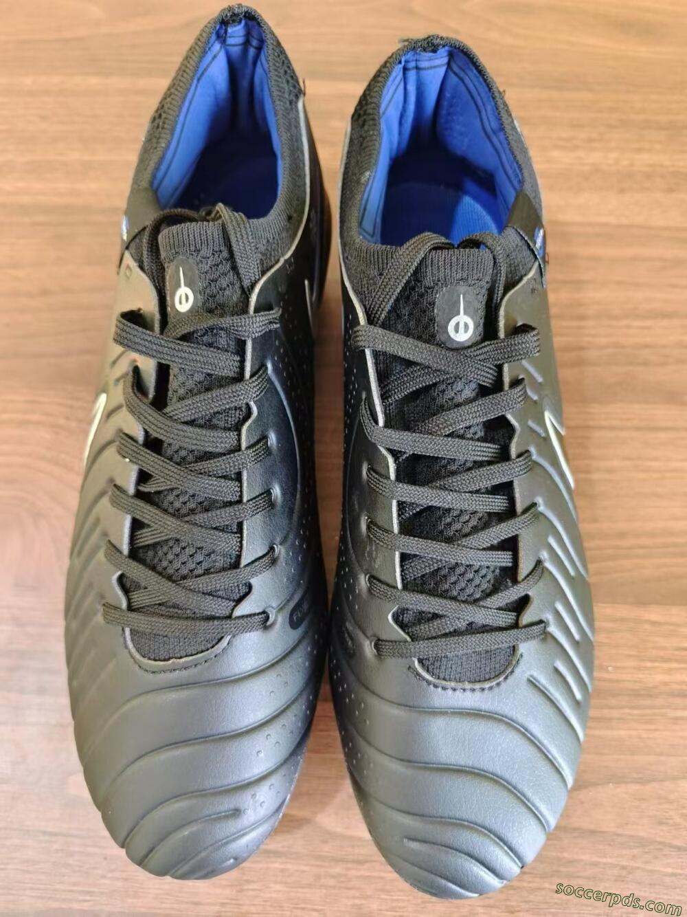 Nike Tiempo Legend 10 Academy FG Low-Tops Football Boots - Black/White/Blue