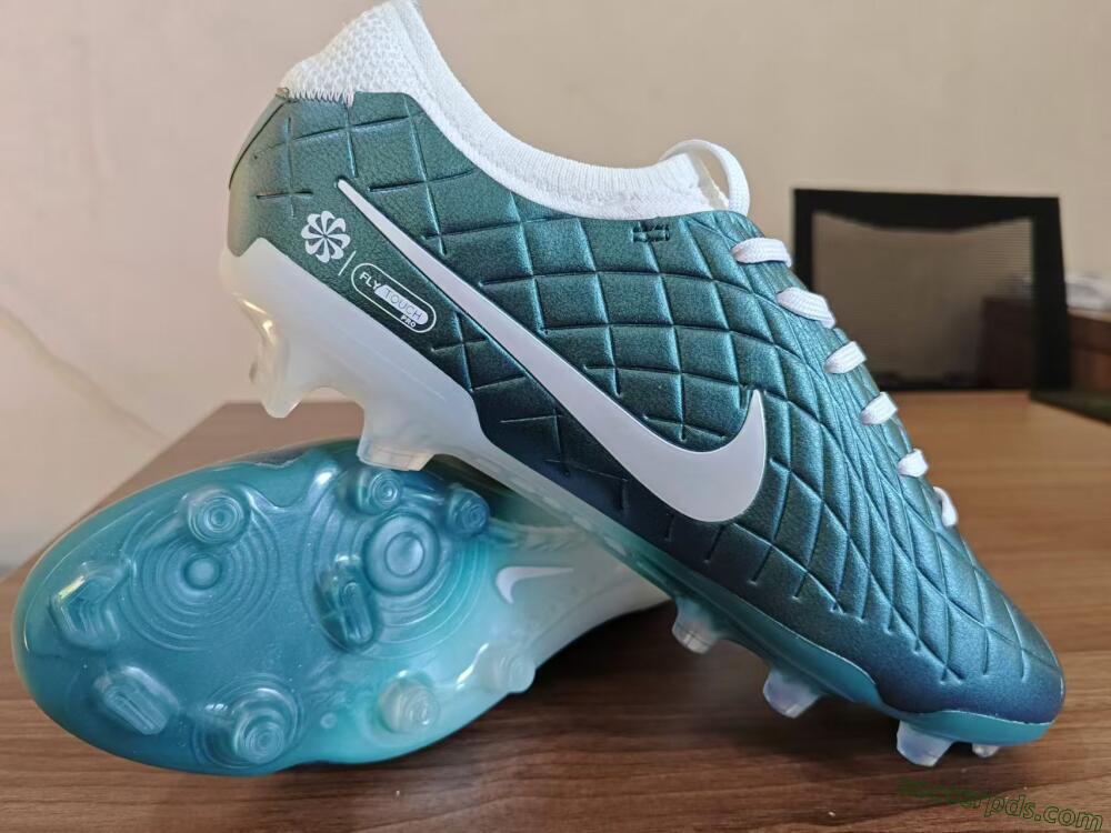 Nike Tiempo Legend 10 Elite FG Low-Tops Football Boots - Jade/White