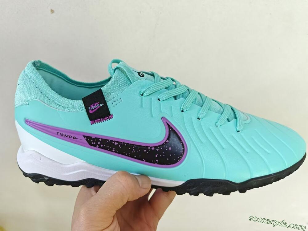 Nike Tiempo Legend 10 TF Low-Tops Football Shoes - Blue/Black/Purple