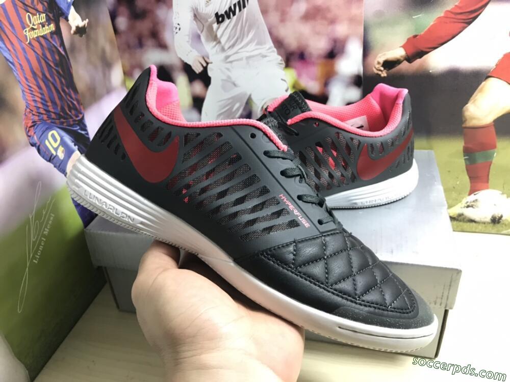 Nike Lunar Gato 2 IC Low-Tops Football Shoes - Black/Red/White