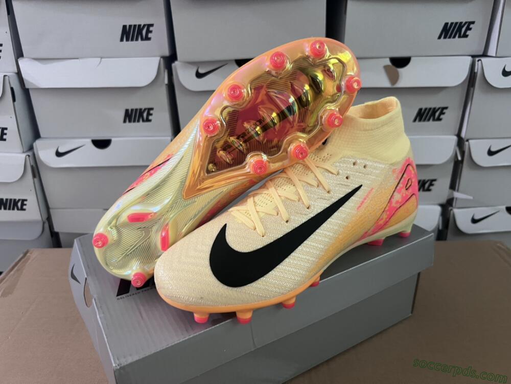 Nike Air Zoom Mercurial Superfly 10 Elite AG High-Tops Football Boots - Yellow/Pink/Black