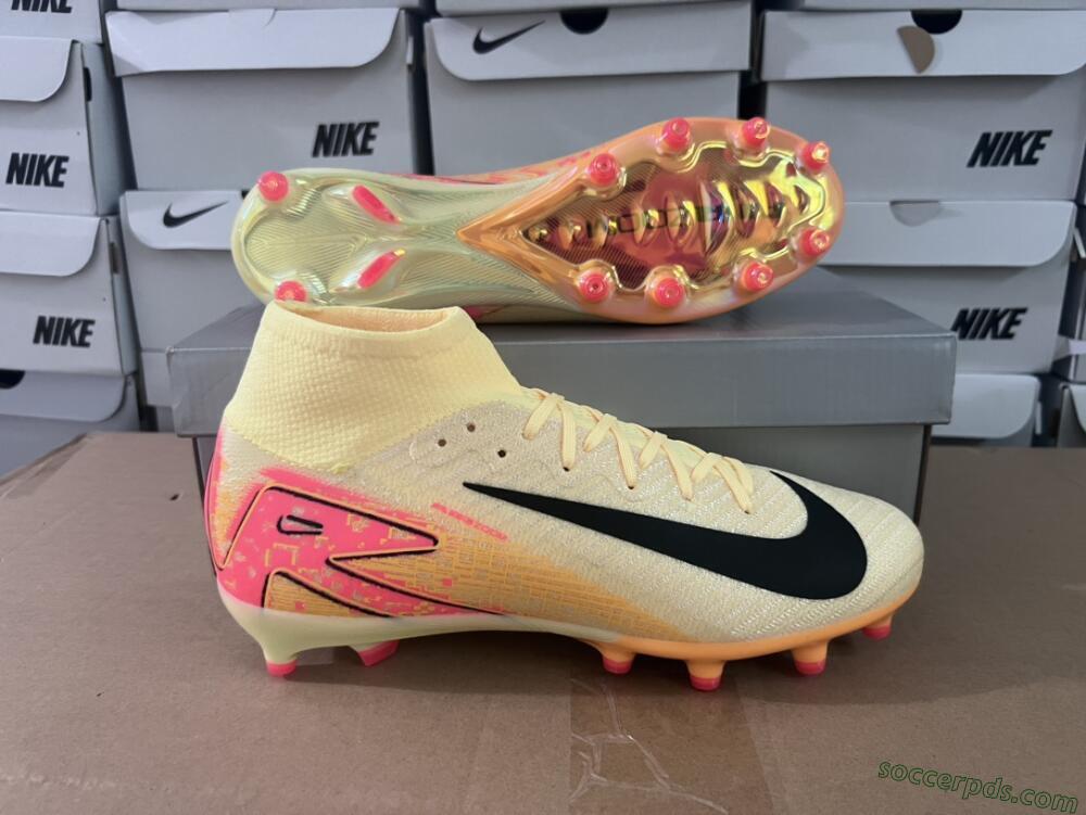 Nike Air Zoom Mercurial Superfly 10 Elite AG High-Tops Football Boots - Yellow/Pink/Black