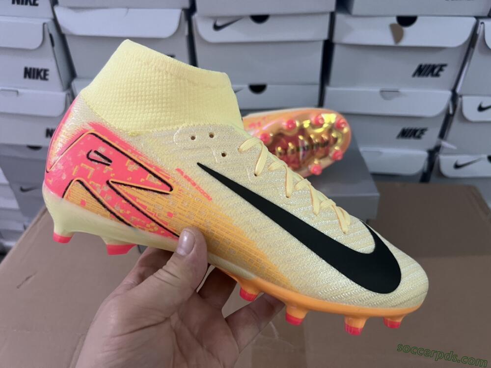 Nike Air Zoom Mercurial Superfly 10 Elite AG High-Tops Football Boots - Yellow/Pink/Black