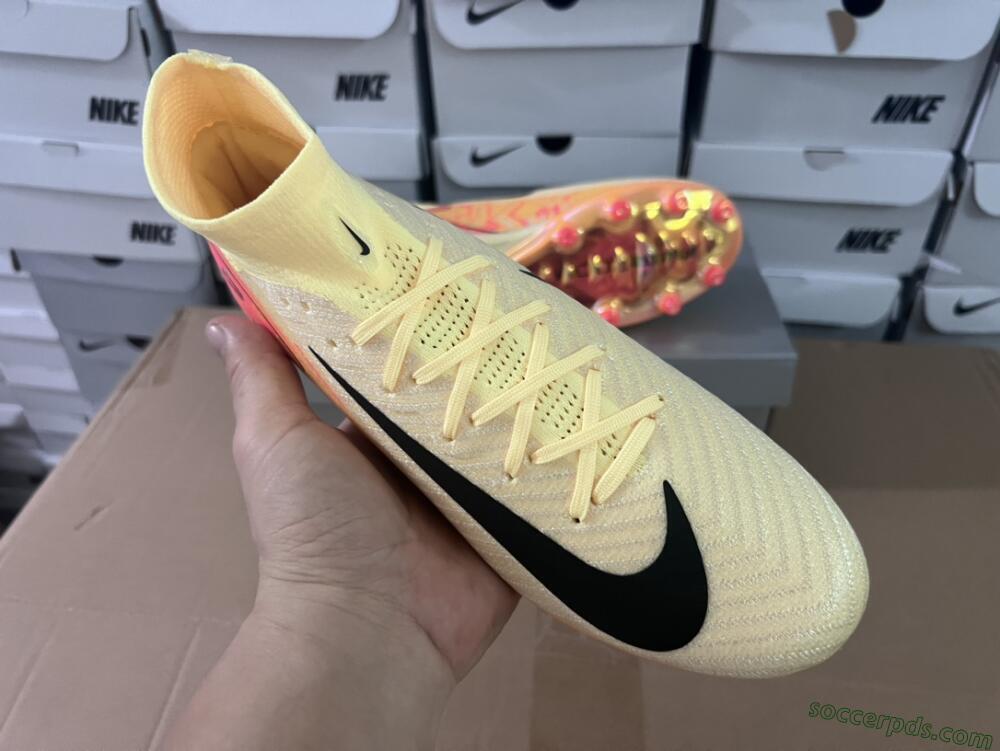 Nike Air Zoom Mercurial Superfly 10 Elite AG High-Tops Football Boots - Yellow/Pink/Black
