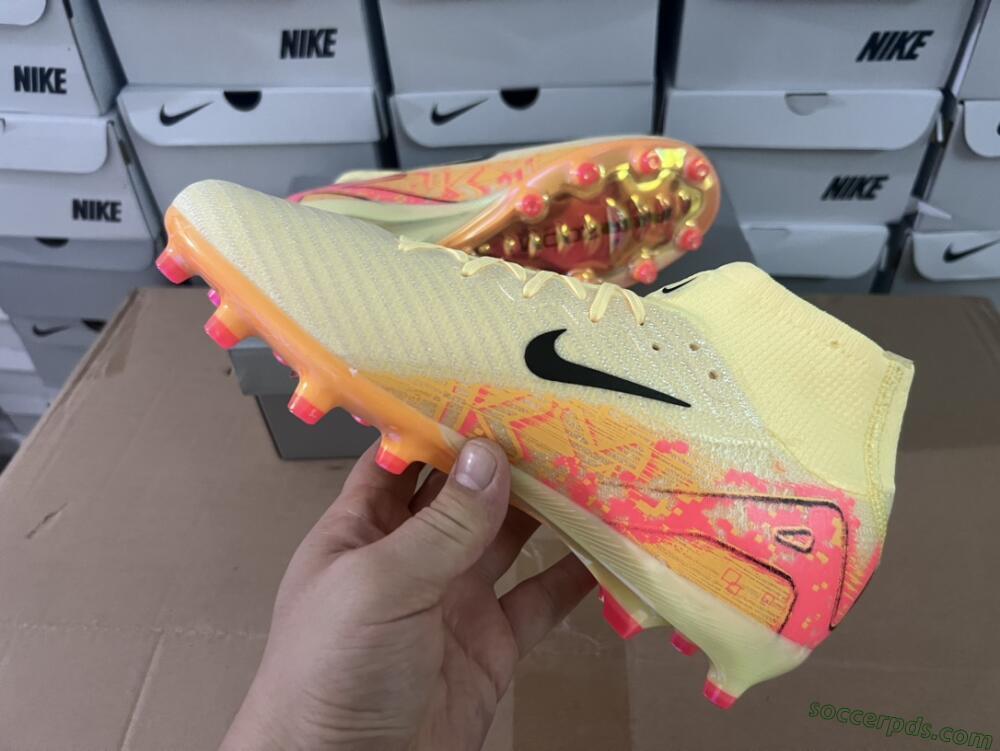 Nike Air Zoom Mercurial Superfly 10 Elite AG High-Tops Football Boots - Yellow/Pink/Black