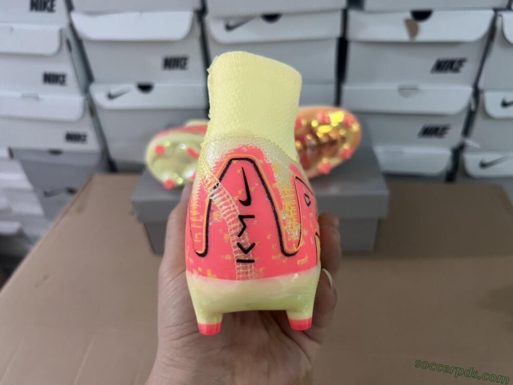 Nike Air Zoom Mercurial Superfly 10 Elite AG High-Tops Football Boots - Yellow/Pink/Black
