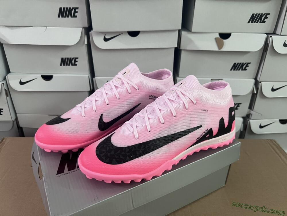 Nike Air Zoom Mercurial Vapor 15 Elite TF Low-Tops Football Shoes - Pink/Black