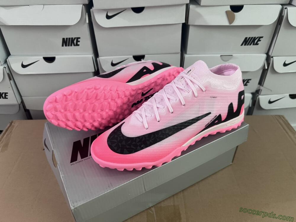 Nike Air Zoom Mercurial Vapor 15 Elite TF Low-Tops Football Shoes - Pink/Black