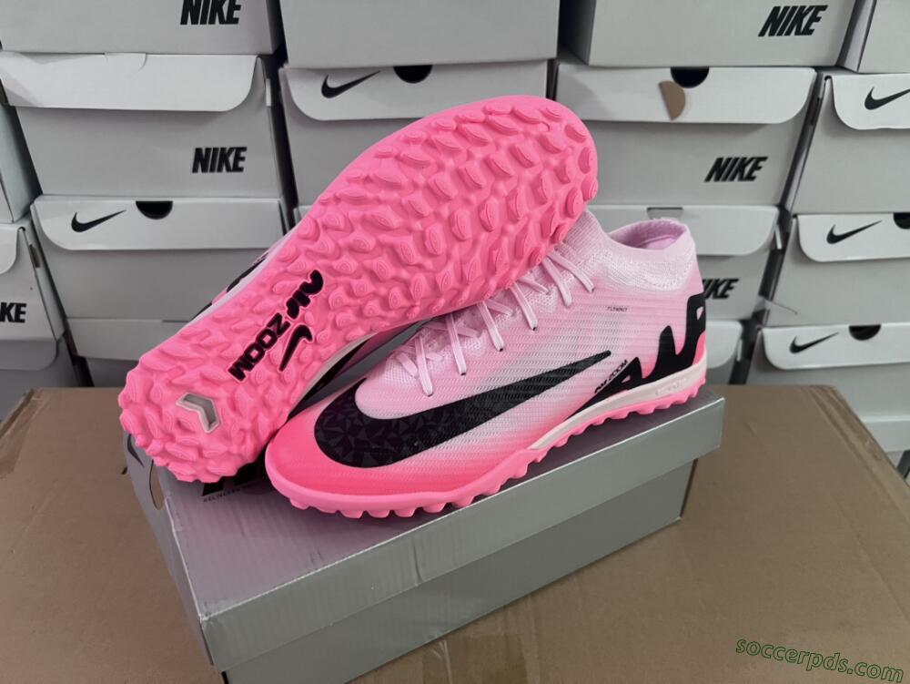 Nike Air Zoom Mercurial Vapor 15 Elite TF Low-Tops Football Shoes - Pink/Black